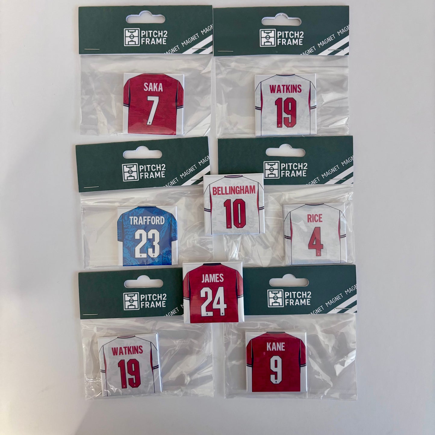 England Shirt Magnets