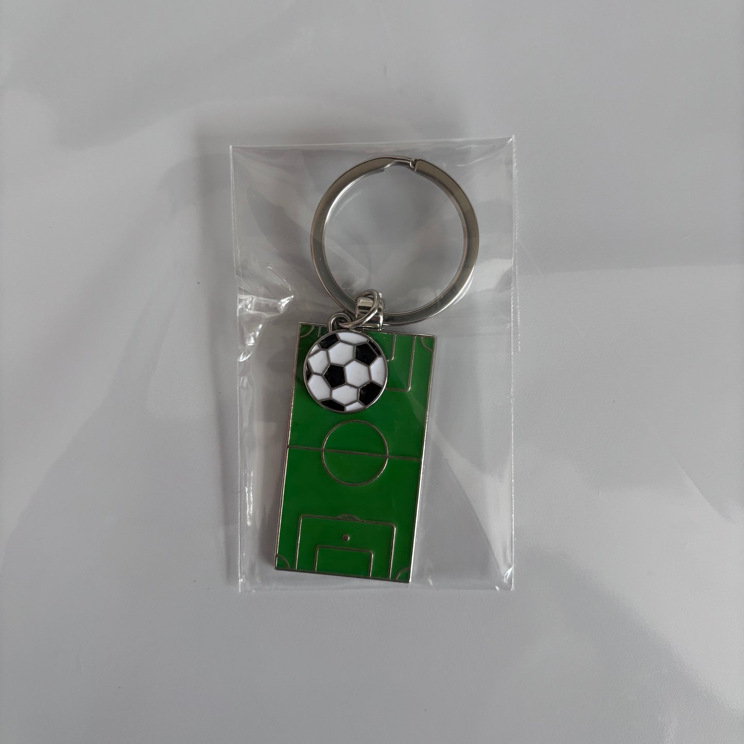 Football Pitch and ball keyring