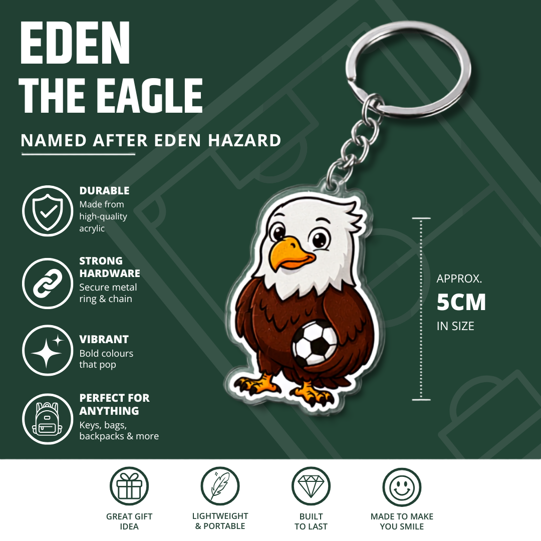Eden the Eagle Football Keyring