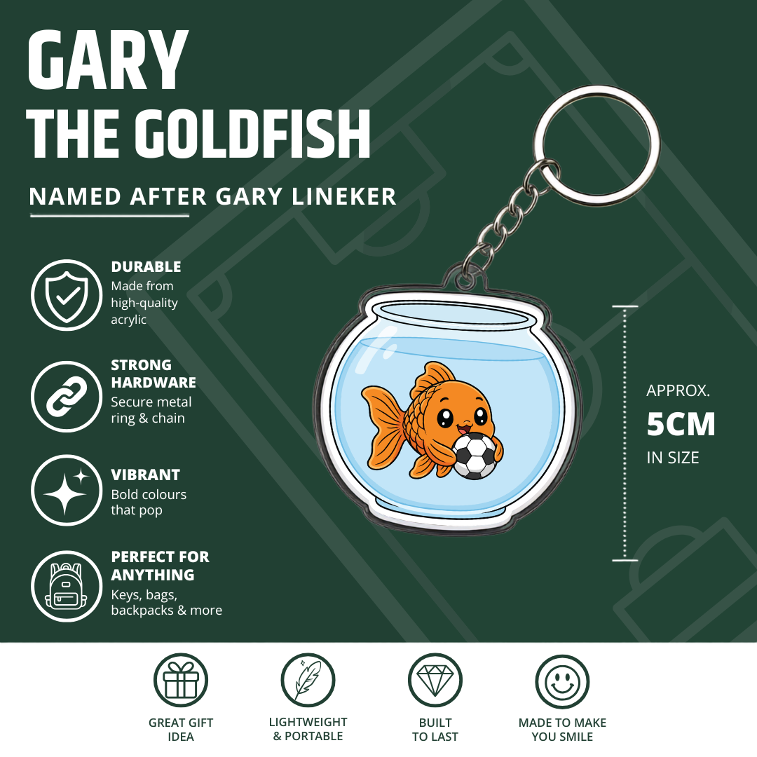Gary the Goldfish Football Keyring