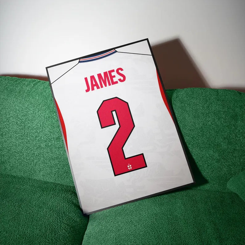 Reece James England Mens World Cup 2026 Home Shirt Poster