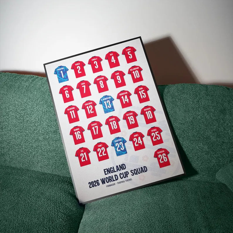 England Men's Team World Cup 2026 Away Shirt's Poster