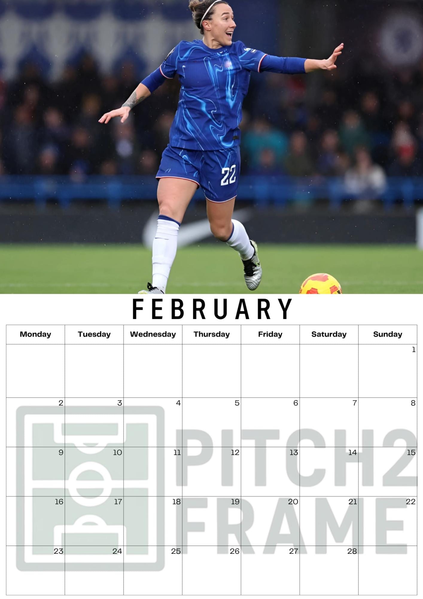 Lucy Bronze Inspired 2026 Football Photo Calendar