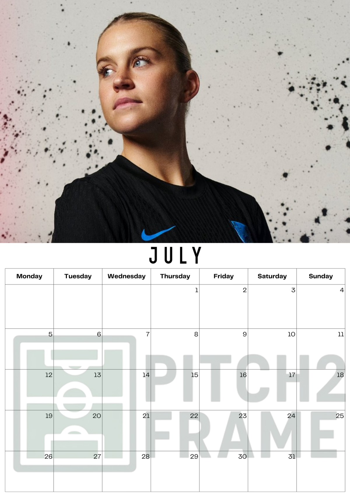 Alessia Russo Inspired 2027 Football Photo Calendar