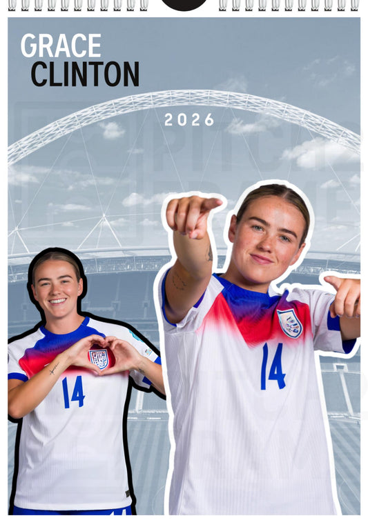 Grace Clinton Inspired 2026 Football Photo Calendar