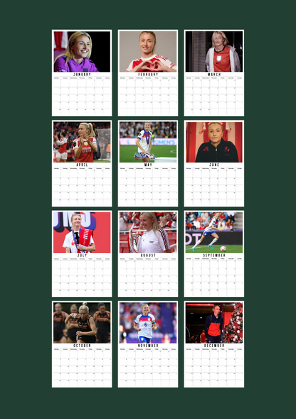 Leah Williamson Inspired 2027 Football Photo Calendar
