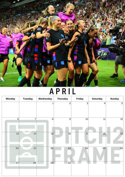 England Women's Squad Football Inspired 2026 Football Photo Calendar