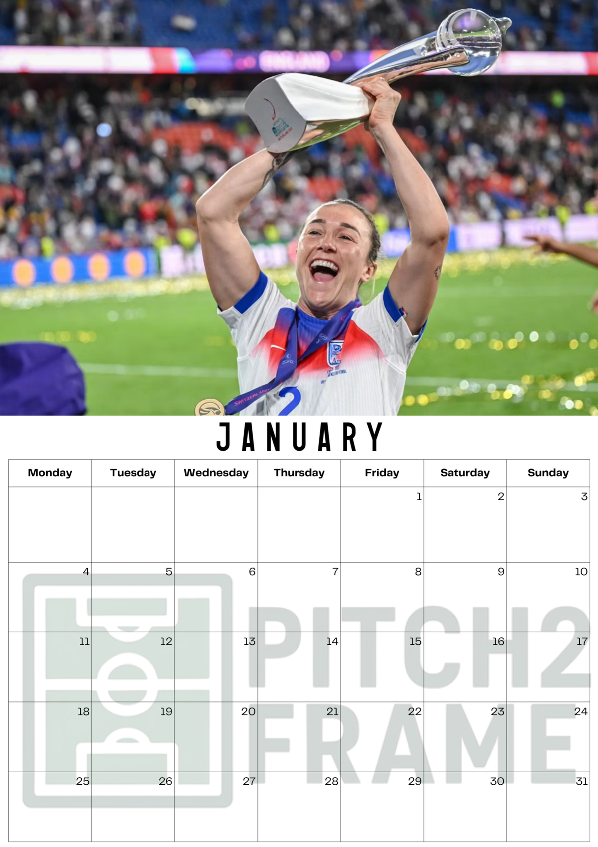 Lucy Bronze Inspired 2027 Football Photo Calendar