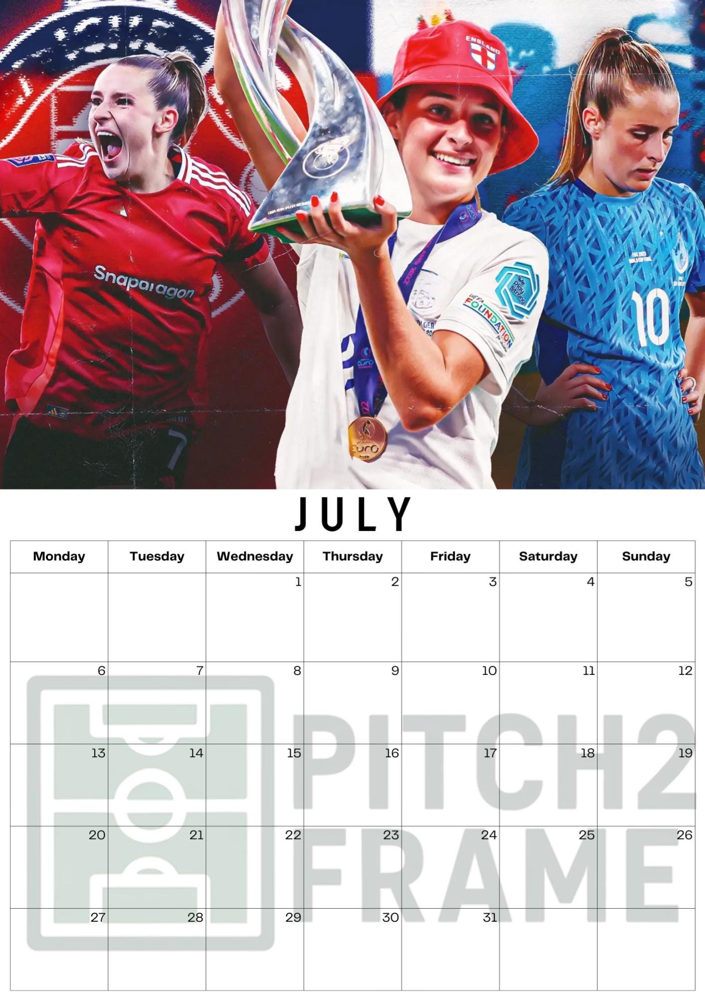 Ella Toone Inspired 2026 Football Photo Calendar