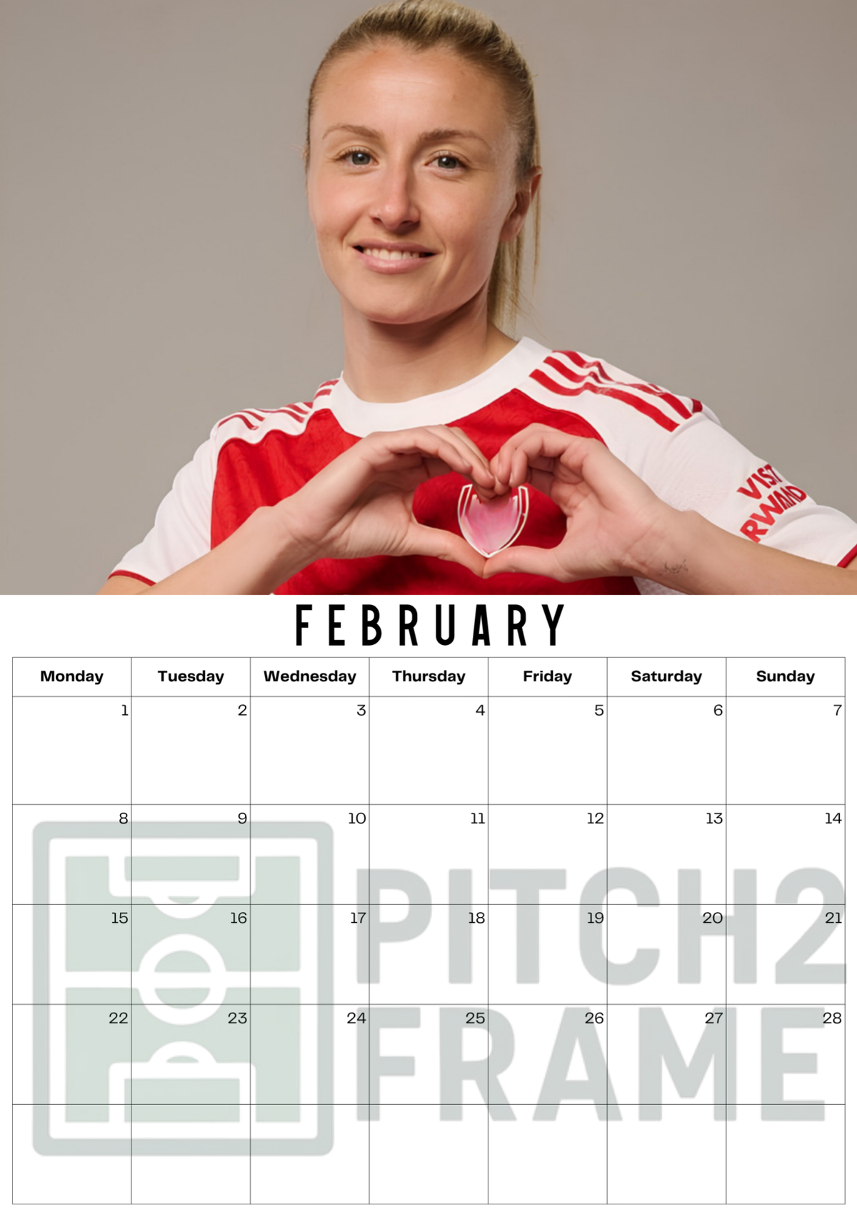 Leah Williamson Inspired 2027 Football Photo Calendar