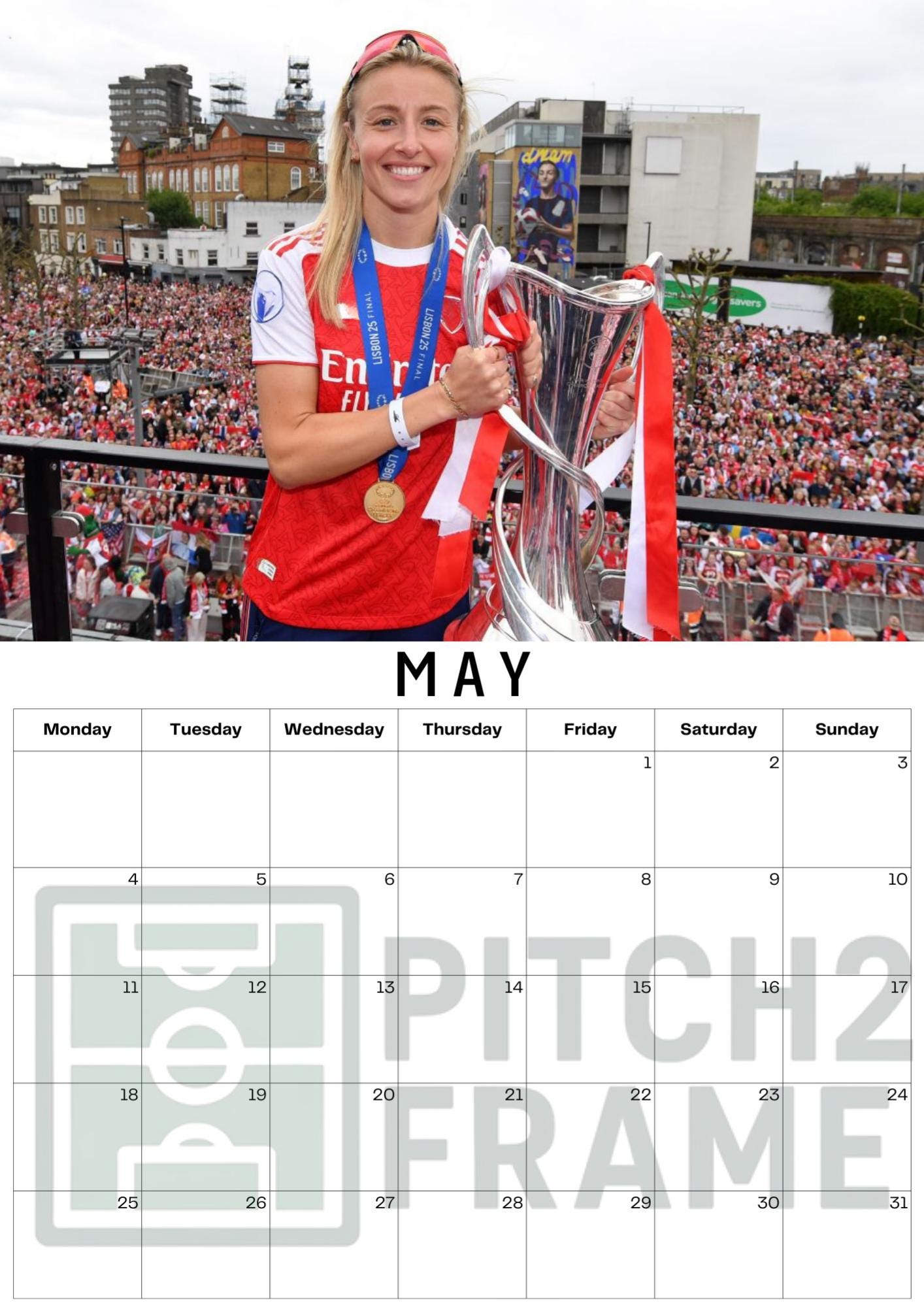 Leah Williamson Inspired 2026 Football Photo Calendar