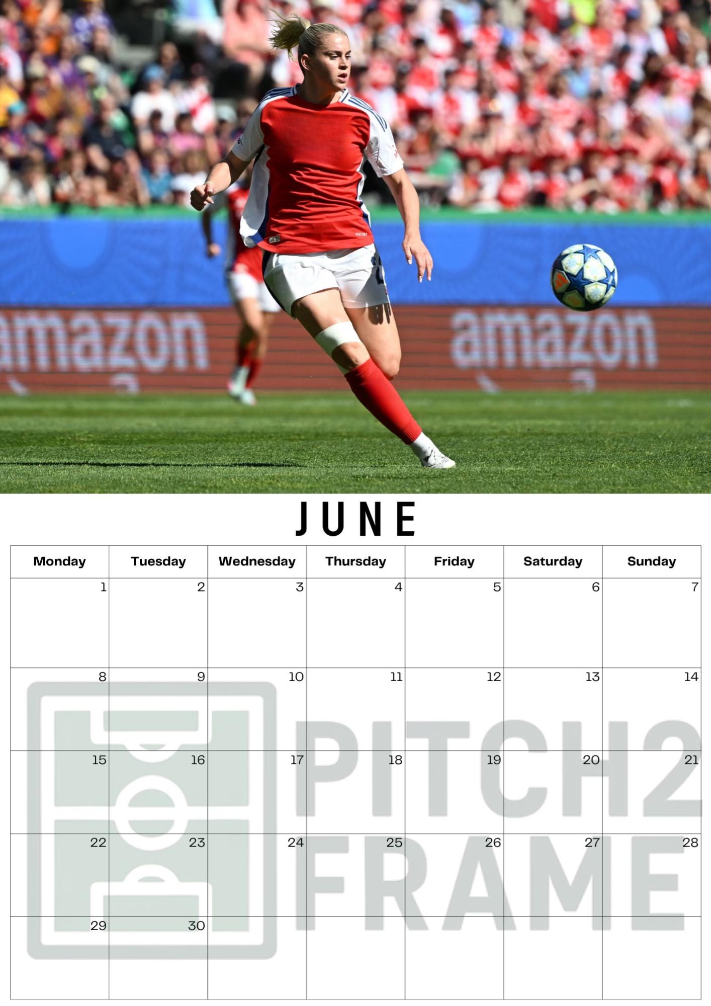 Alessia Russo Inspired 2026 Football Photo Calendar