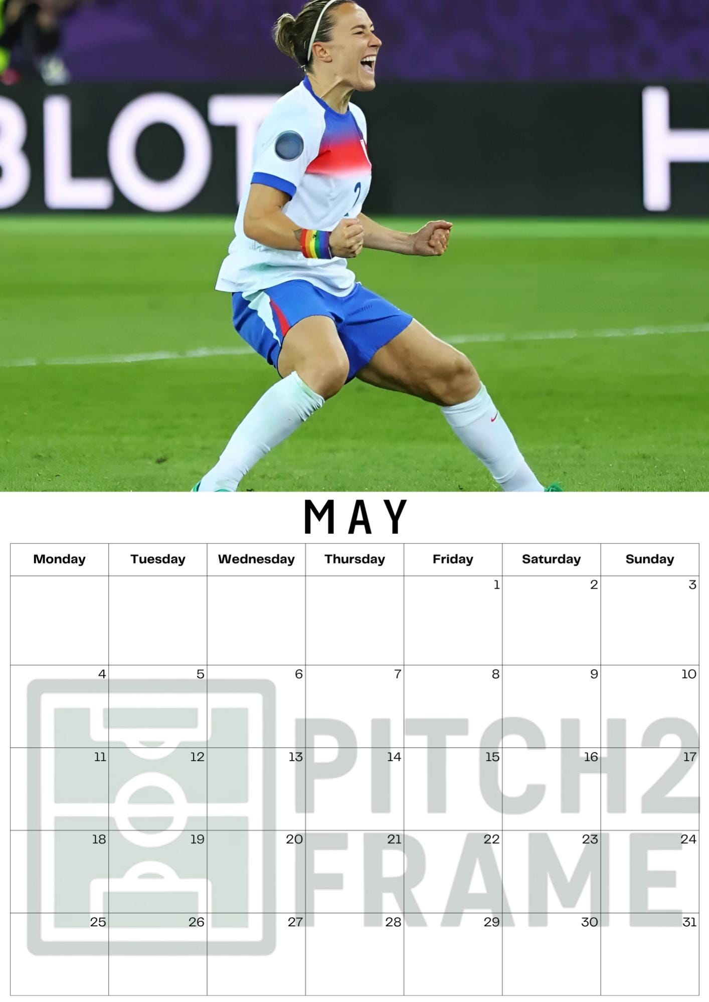 Lucy Bronze Inspired 2026 Football Photo Calendar