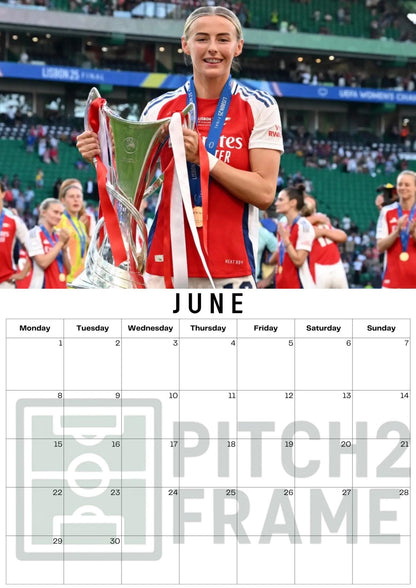 Chloe Kelly inspired Calendar 2026,  Yearly Calendar, Custom Photos Calendar, 12 Month Photos Calendar, Football calendar