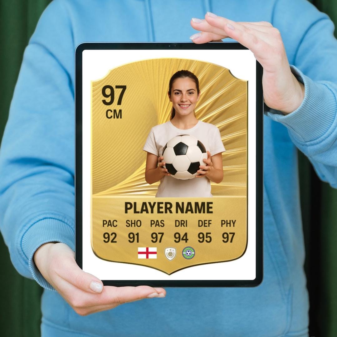 Blank Personalisable 2026 Football Team Player Cards | 3 Designs - Digital Download Template (editable via Canva ) 26003