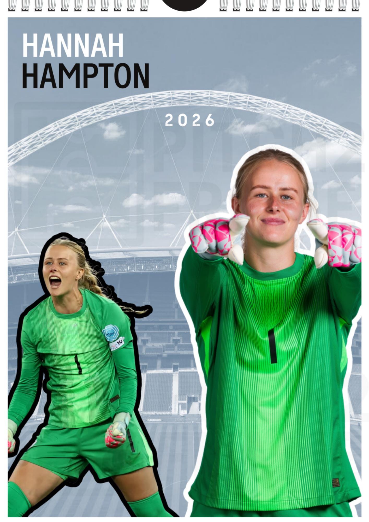 Hannah Hampton Inspired 2026 Football Photo Calendar