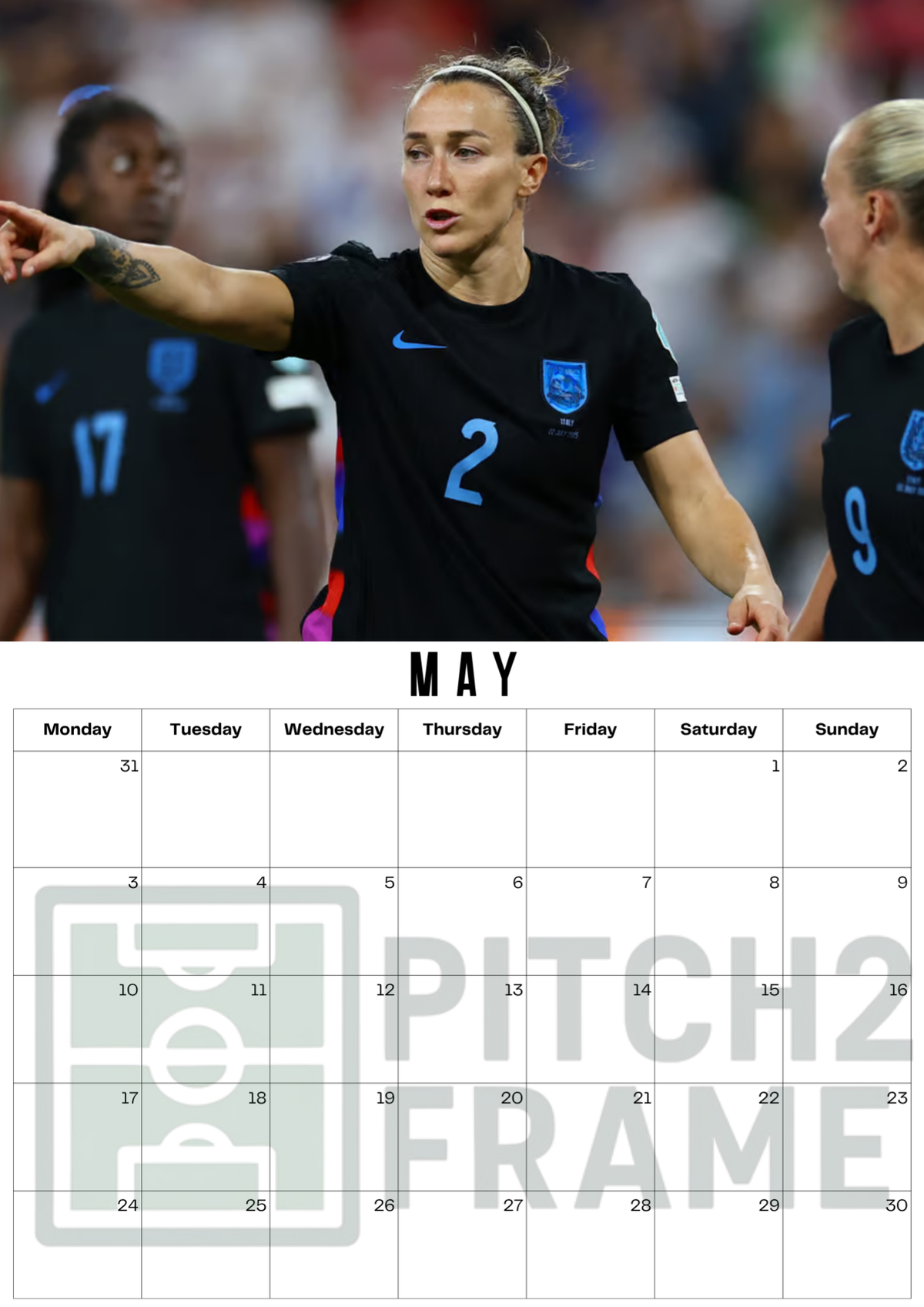 Lucy Bronze Inspired 2027 Football Photo Calendar