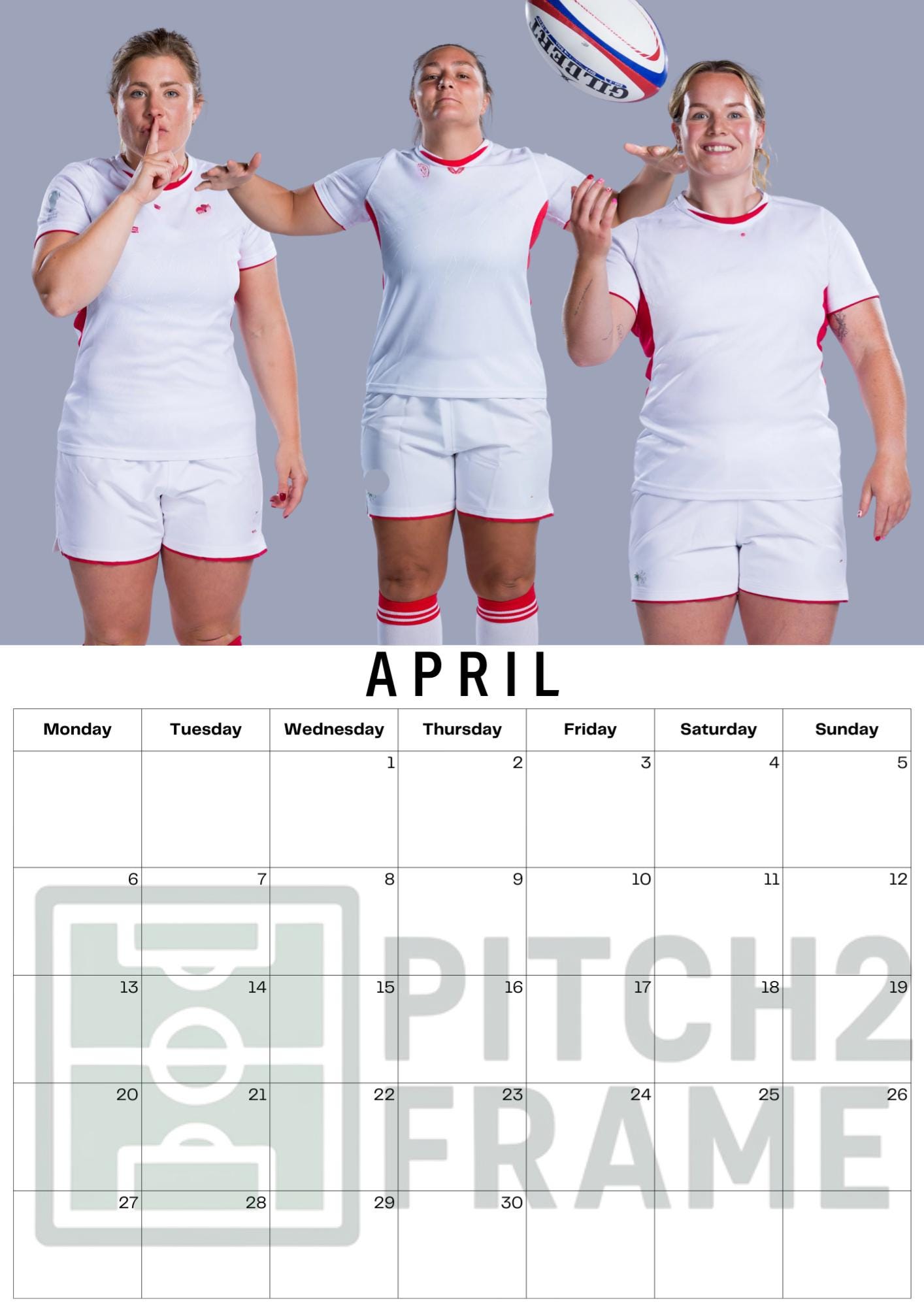 England Rugby Women's inspired Calendar 2026