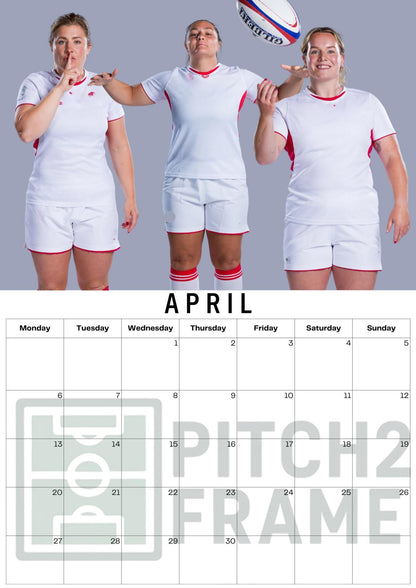 England Rugby Women's inspired Calendar 2026