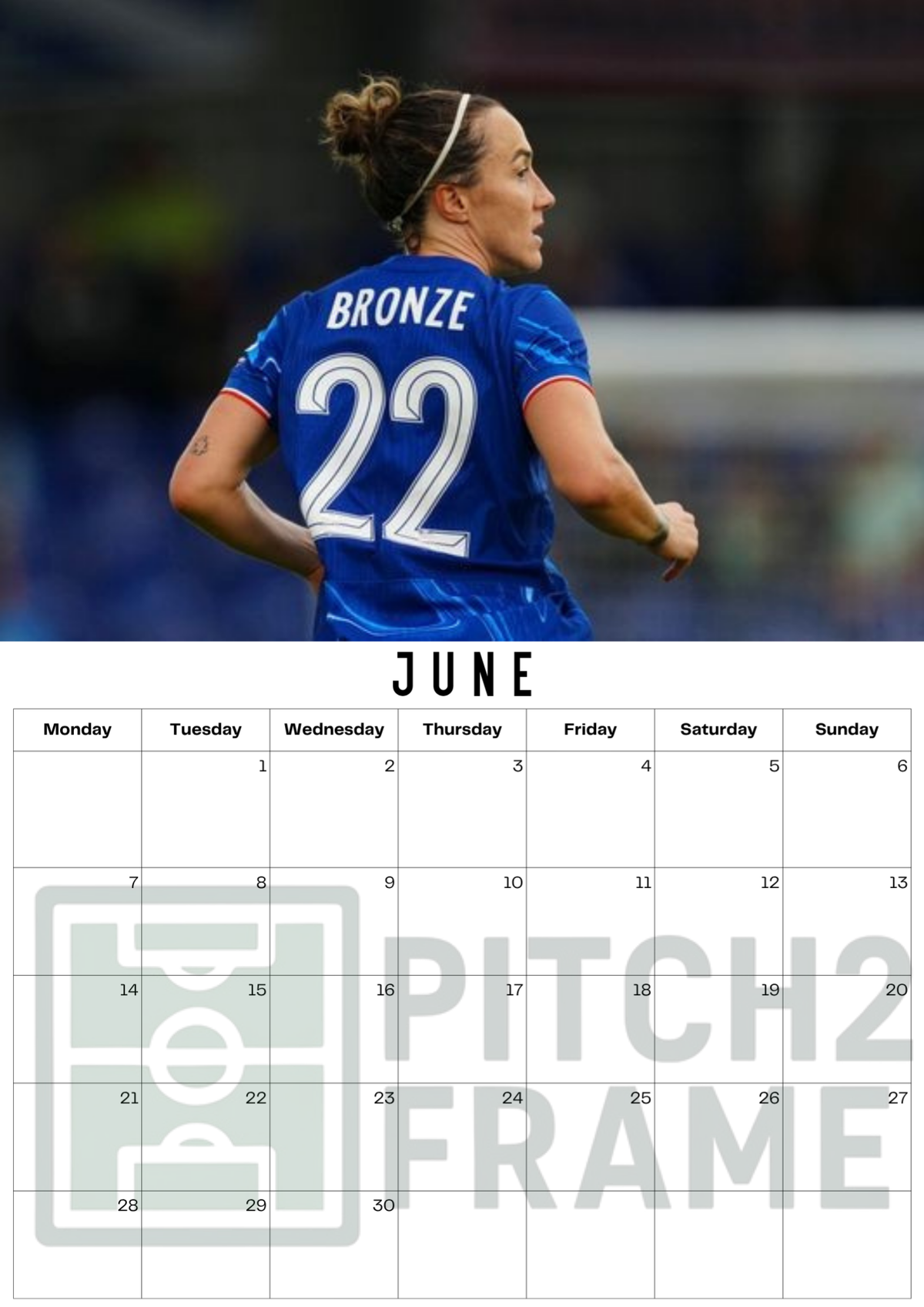Lucy Bronze Inspired 2027 Football Photo Calendar