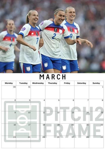 England Women's Squad Football Inspired 2026 Football Photo Calendar