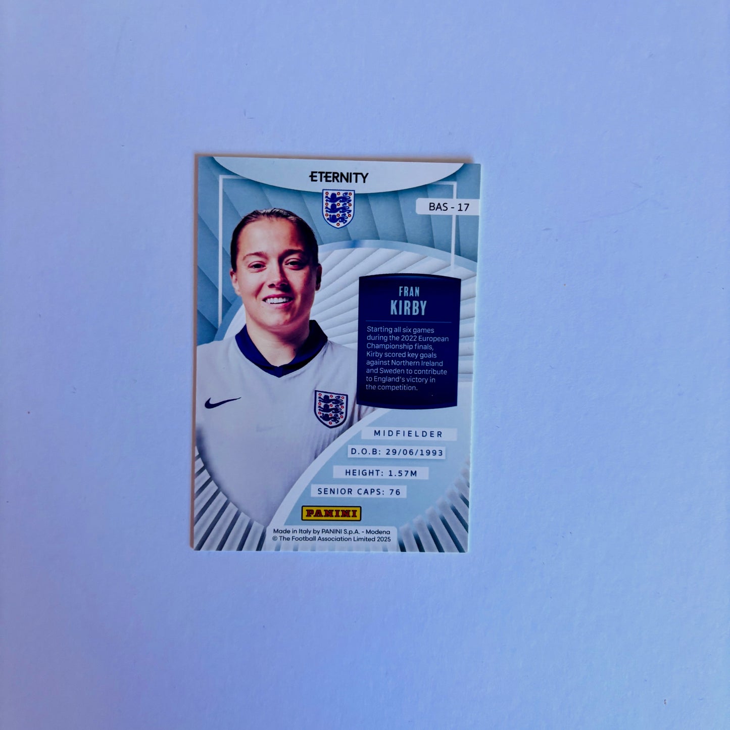 Signed Fran Kirby Panini Base Card