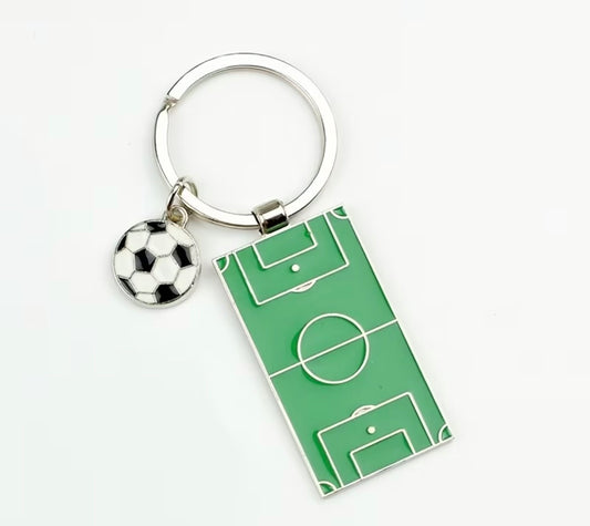Football Pitch and ball keyring