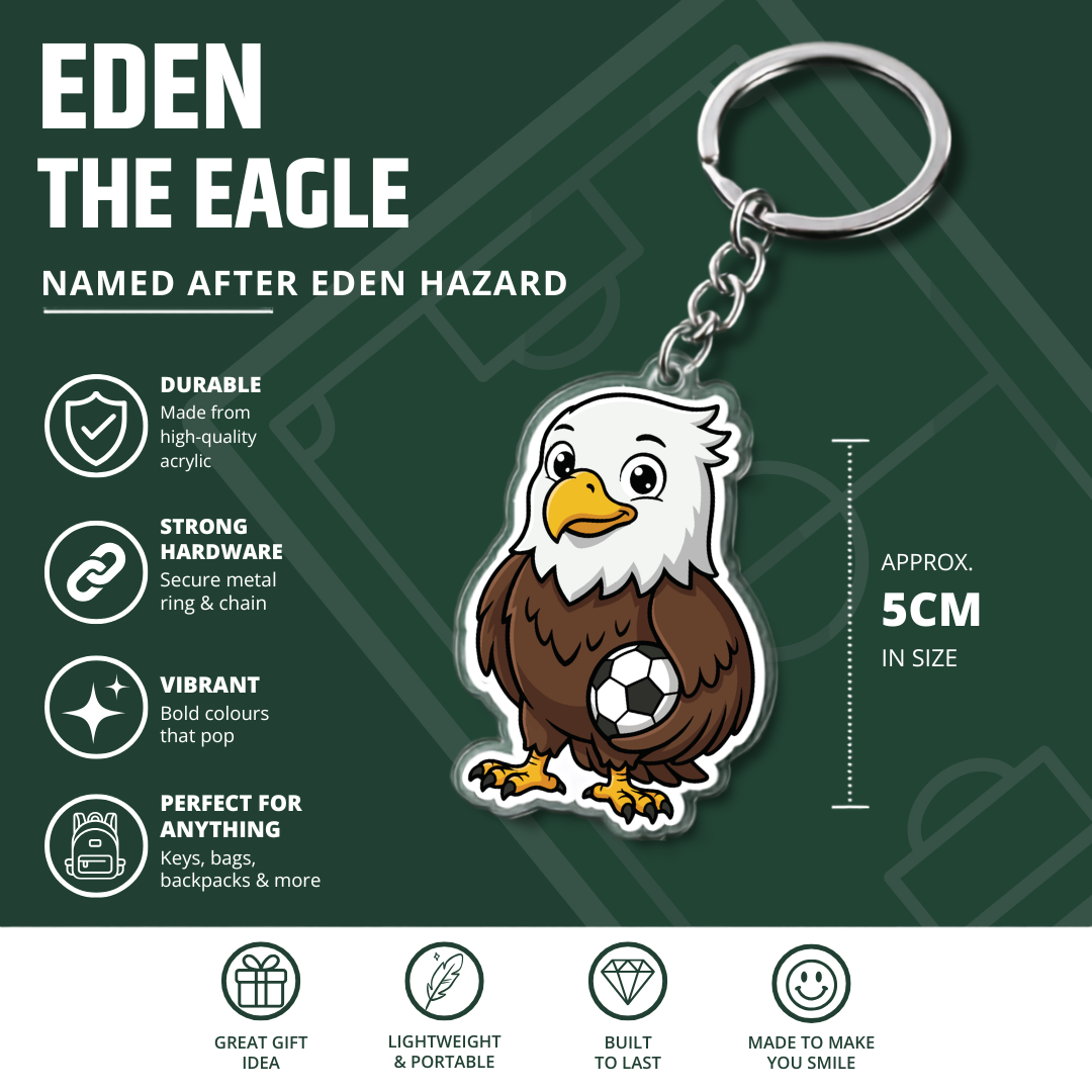 Eden the Eagle Football Keyring