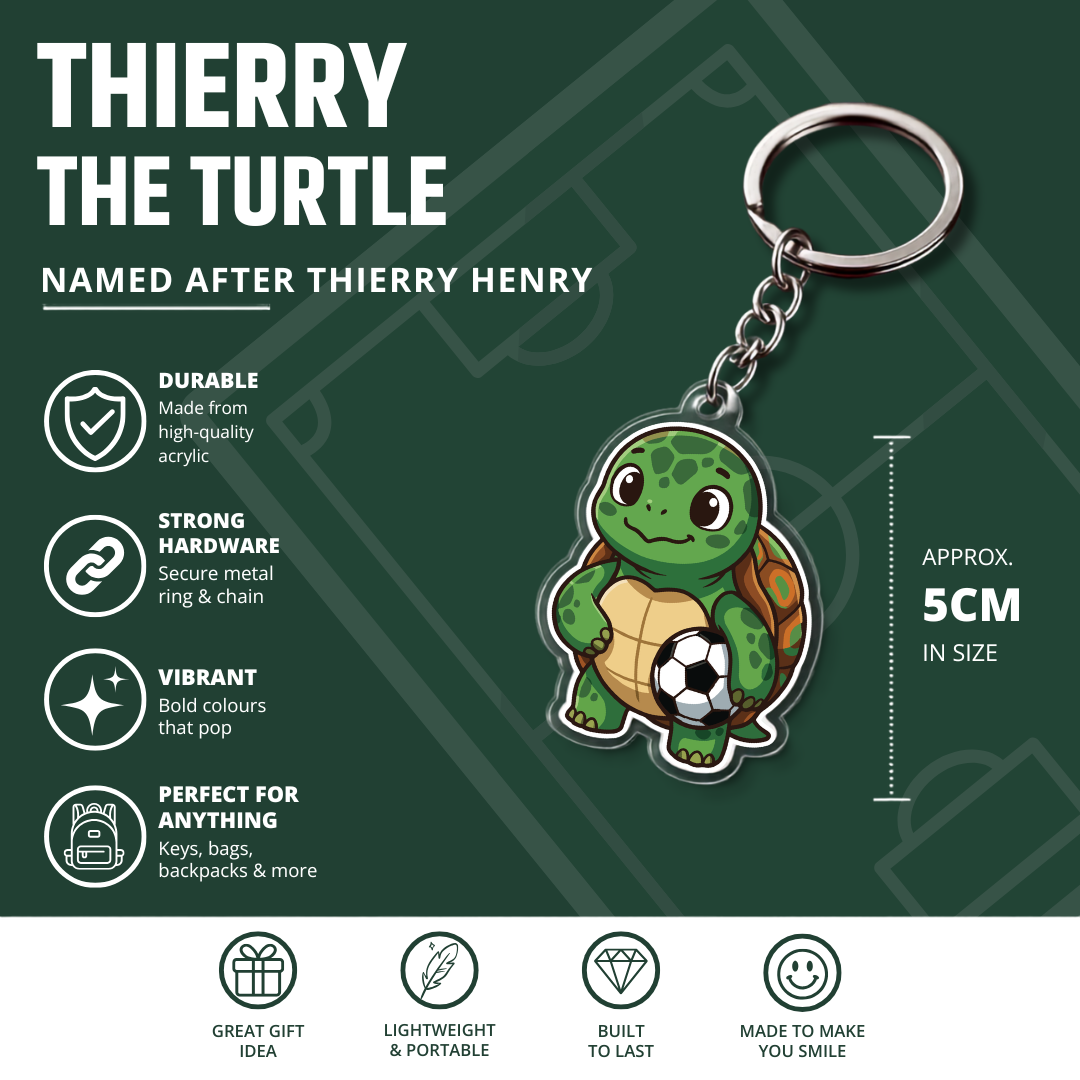Thierry the Turtle Football Keyring