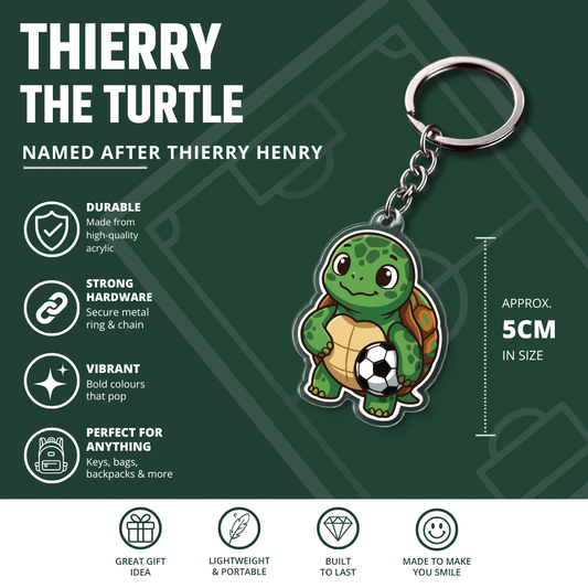 Thierry the Turtle Football Keyring