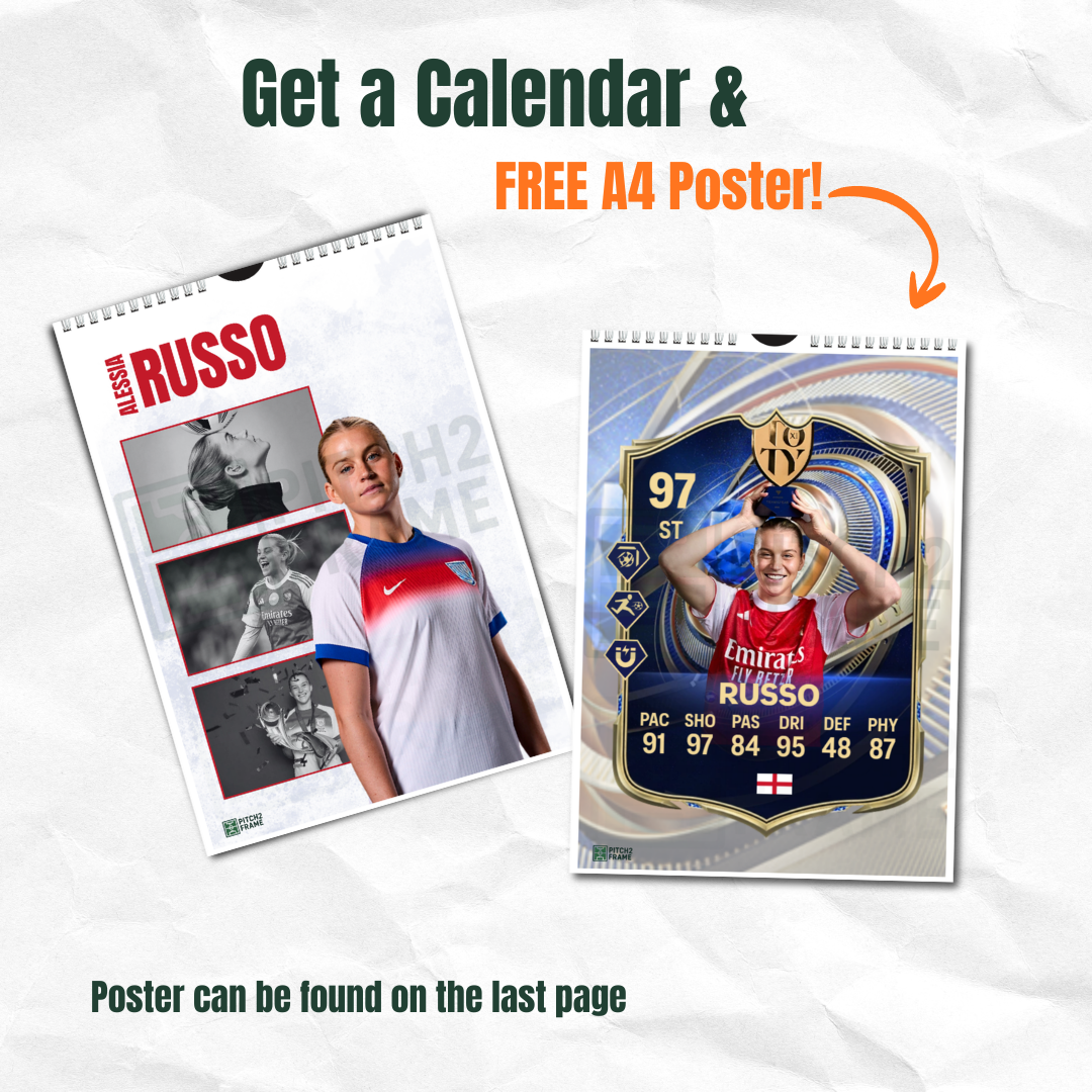 Alessia Russo Inspired 2027 Football Photo Calendar