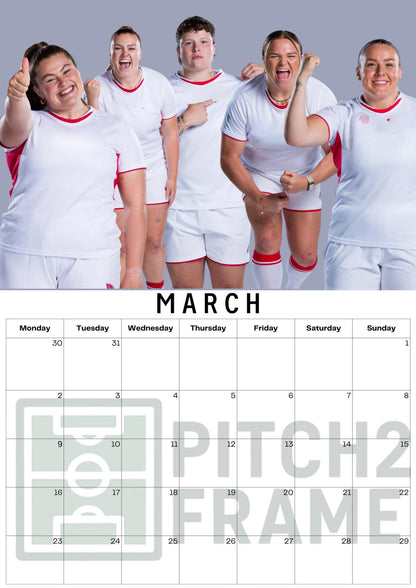 England Rugby Women's inspired Calendar 2026