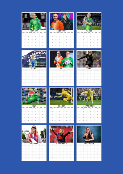 Hannah Hampton Inspired 2026 Football Photo Calendar