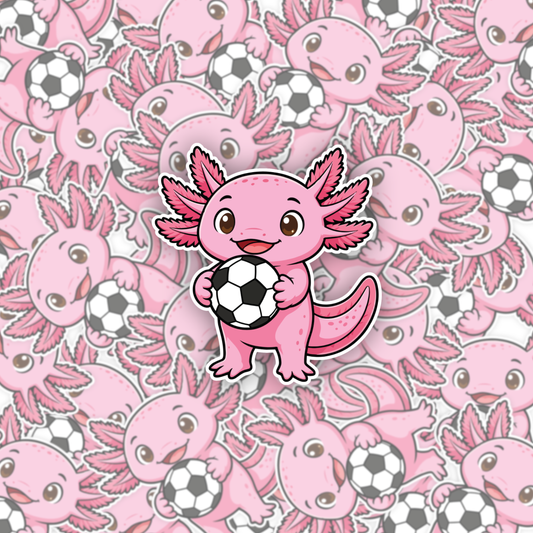Alfredo The Axolotl Football Sticker