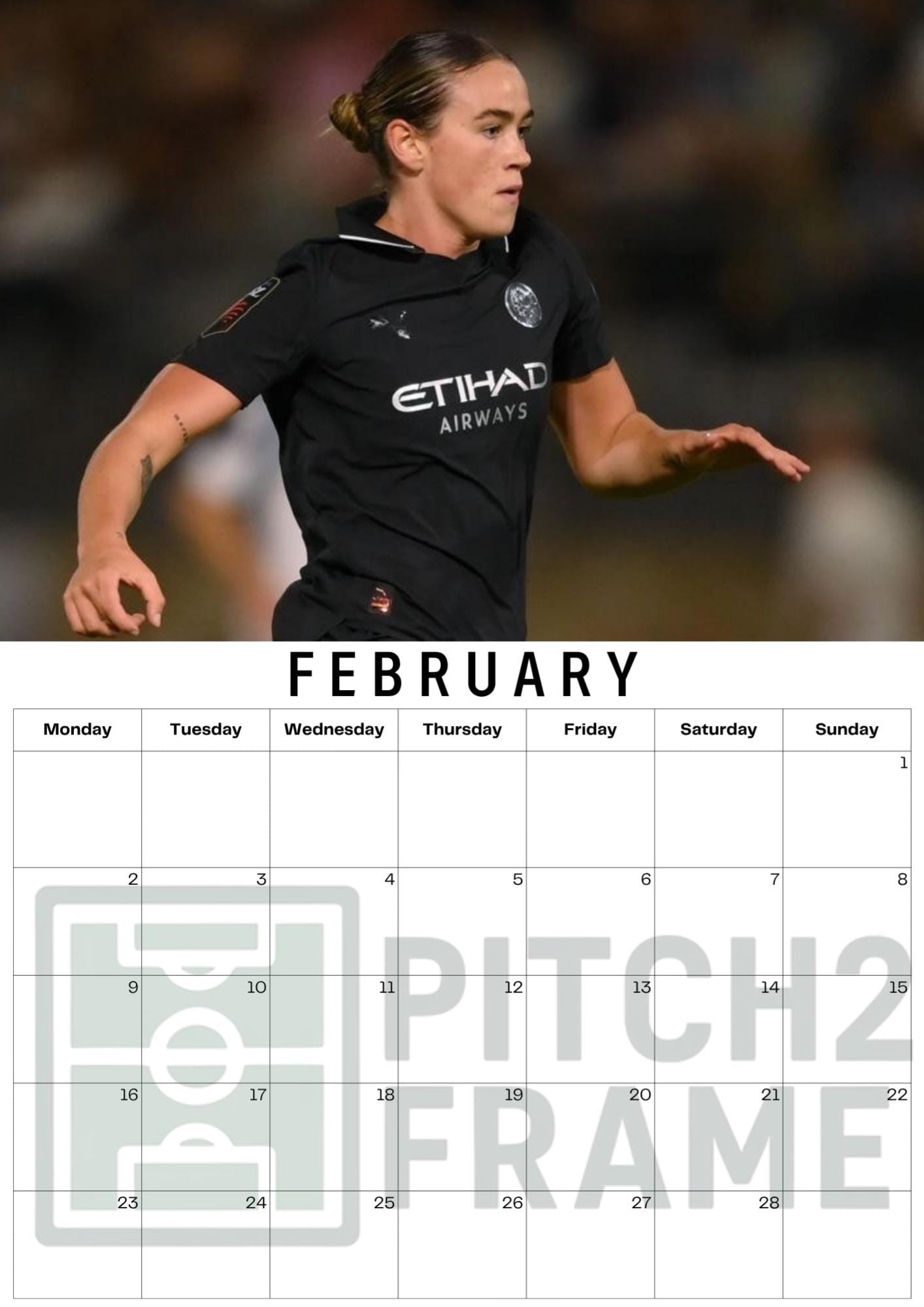 Grace Clinton Inspired 2026 Football Photo Calendar