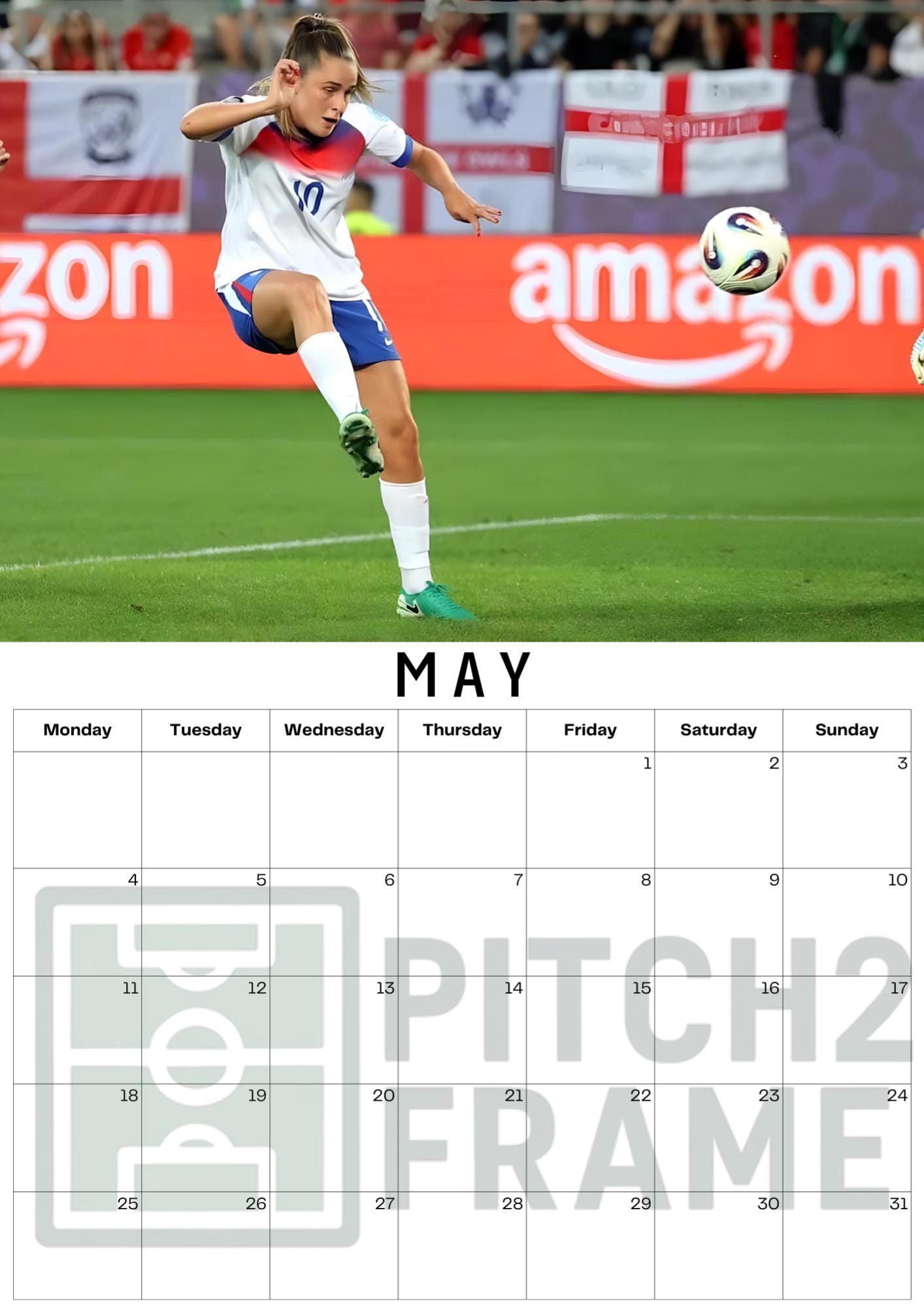Ella Toone Inspired 2026 Football Photo Calendar