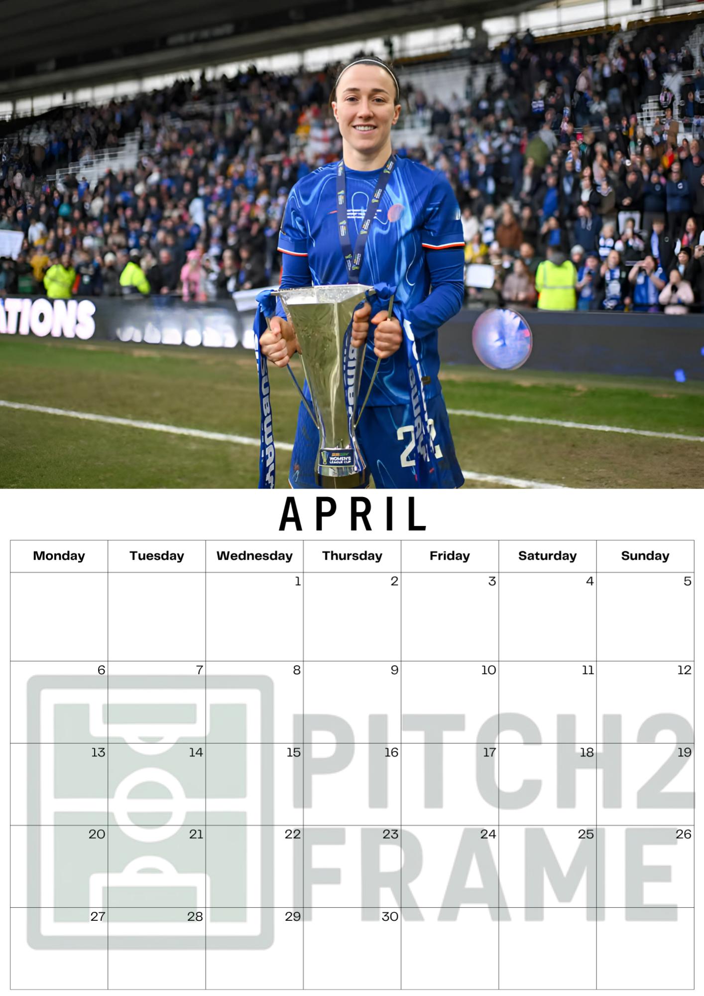 Lucy Bronze Inspired 2026 Football Photo Calendar