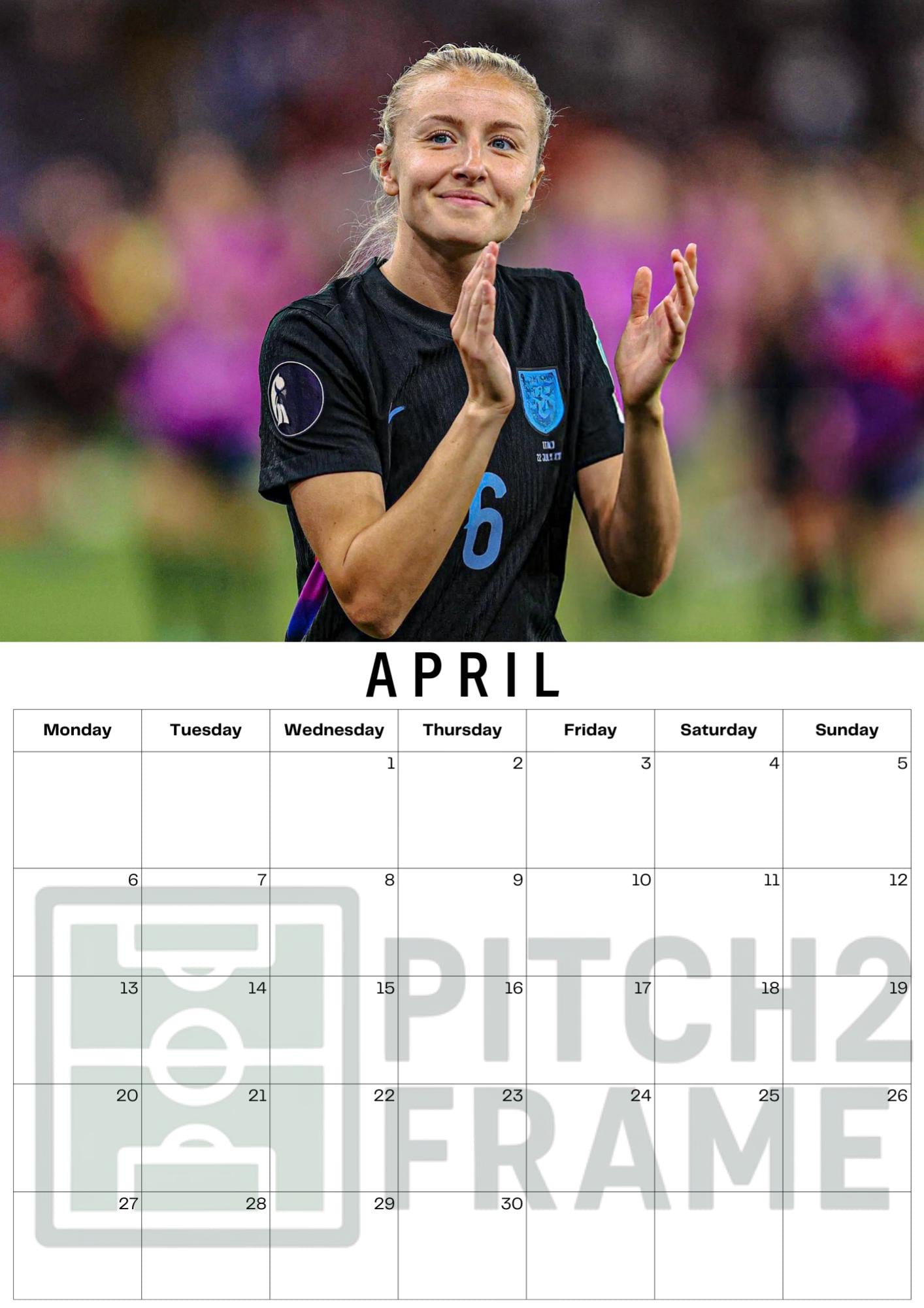 Leah Williamson Inspired 2026 Football Photo Calendar