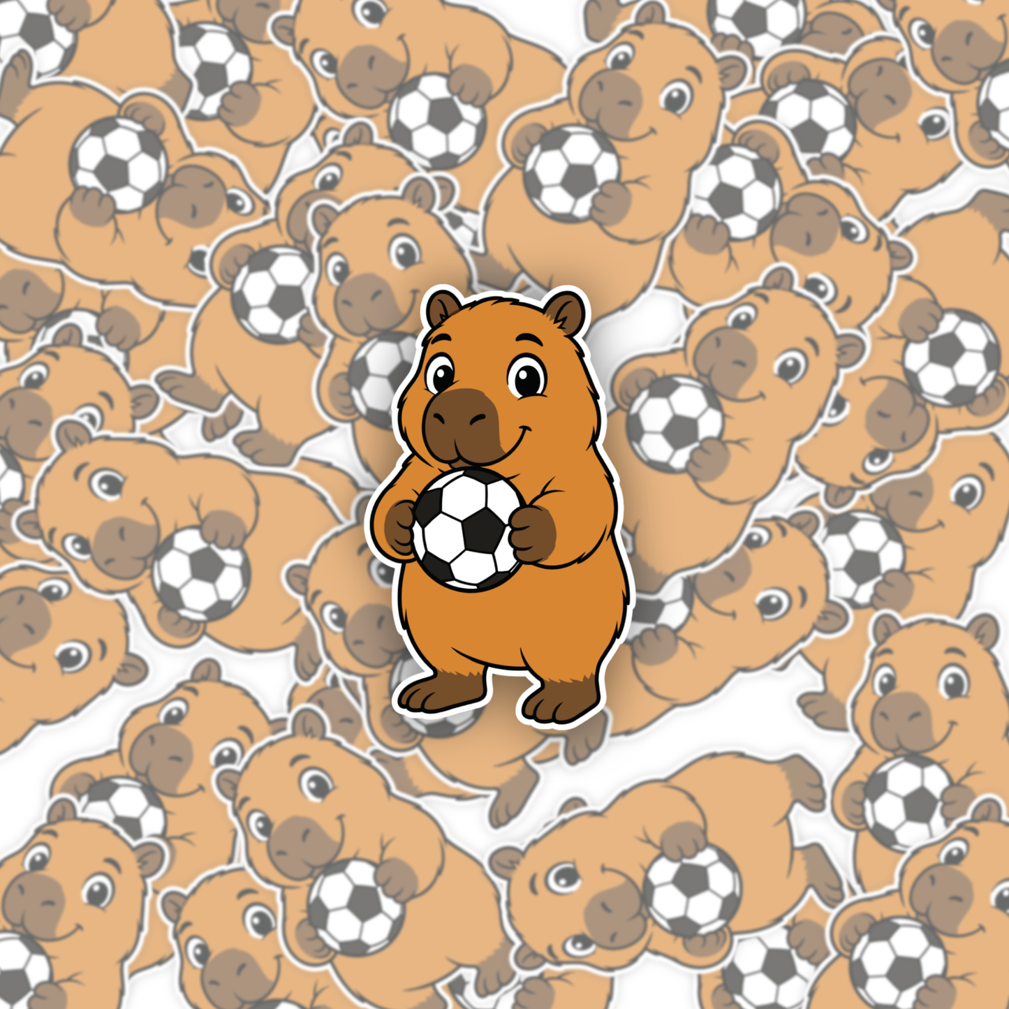 Carlos The Capybara Football Sticker