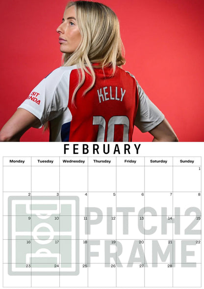 Chloe Kelly inspired Calendar 2026,  Yearly Calendar, Custom Photos Calendar, 12 Month Photos Calendar, Football calendar