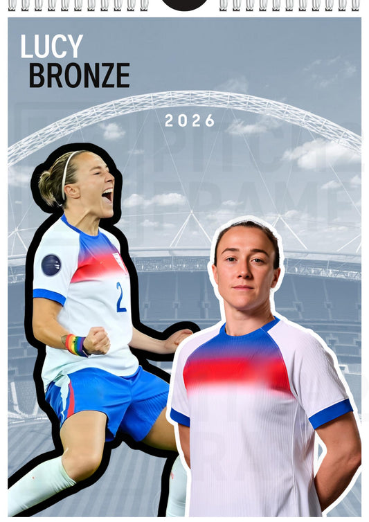 Lucy Bronze Inspired 2026 Football Photo Calendar