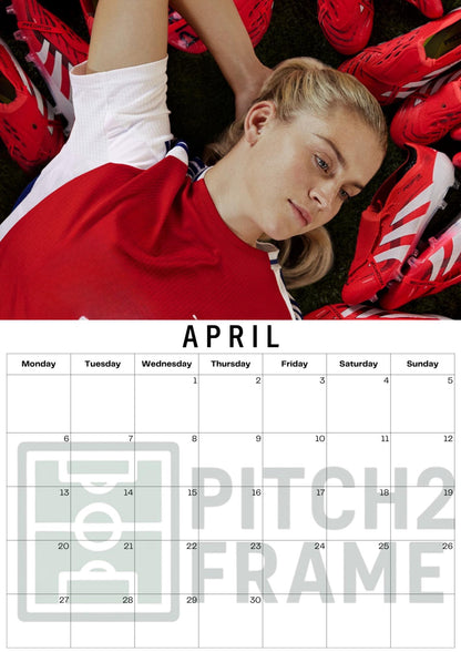 Alessia Russo Inspired 2026 Football Photo Calendar