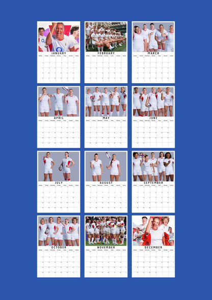 England Rugby Women's inspired Calendar 2026