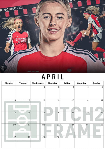 Chloe Kelly inspired Calendar 2026,  Yearly Calendar, Custom Photos Calendar, 12 Month Photos Calendar, Football calendar
