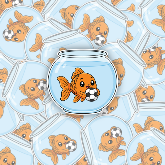 Gary The Goldfish Football Sticker