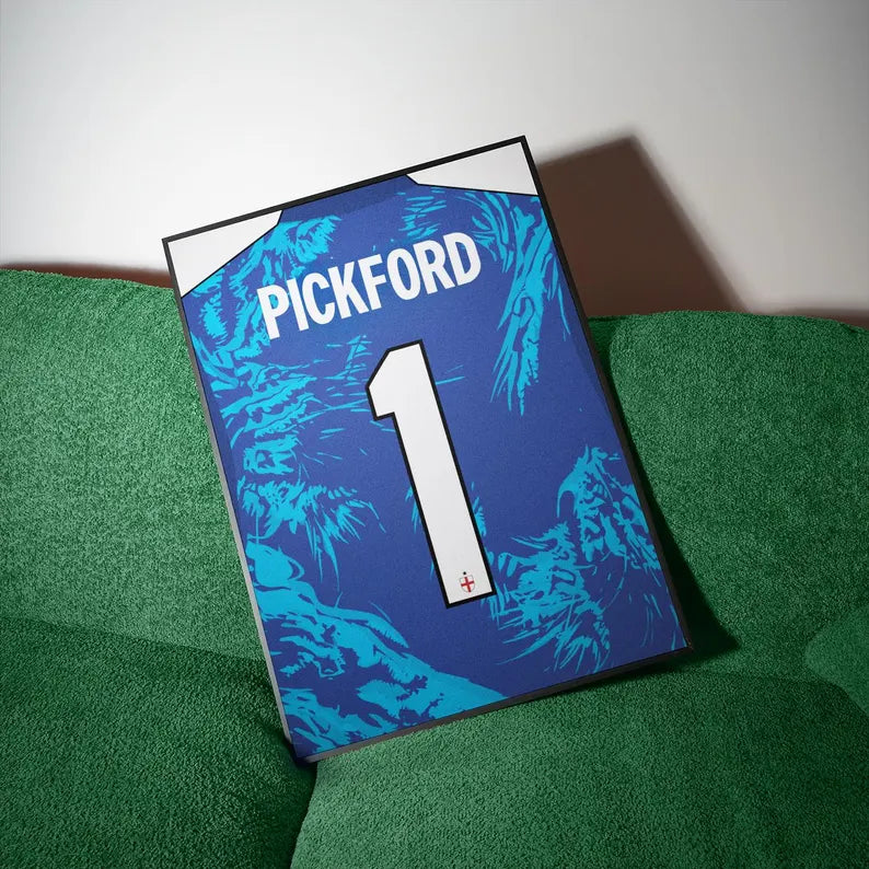Jordan Pickford England Mens World Cup 2026 Goalkeeper Shirt Poster