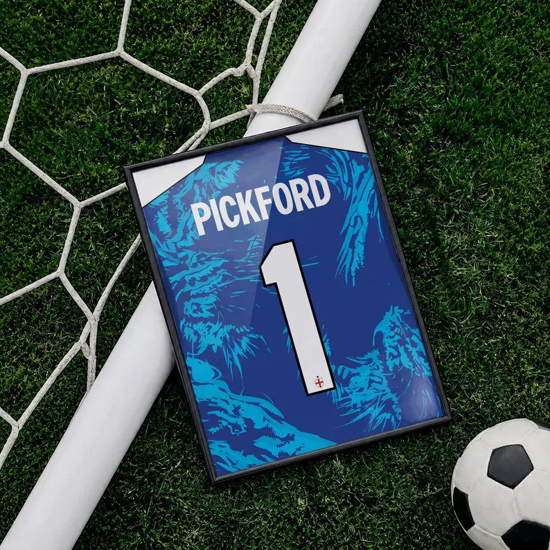 Jordan Pickford England Mens World Cup 2026 Goalkeeper Shirt Poster