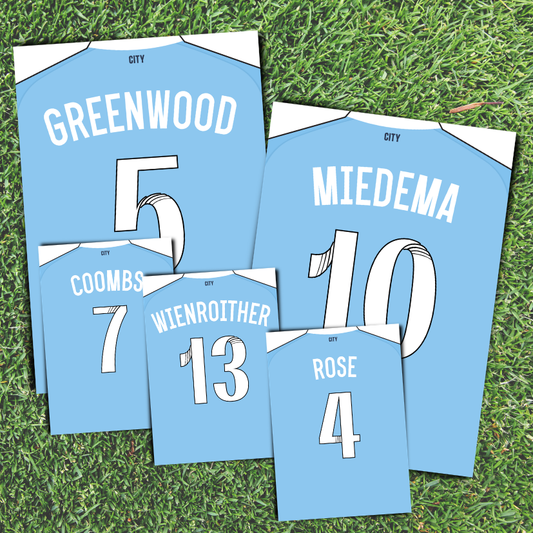 Manchester City Shirt Inspired Women's Shirt Print